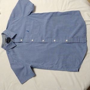 Náutica Boy's Shirt Size M (10-12) Plaid Blue